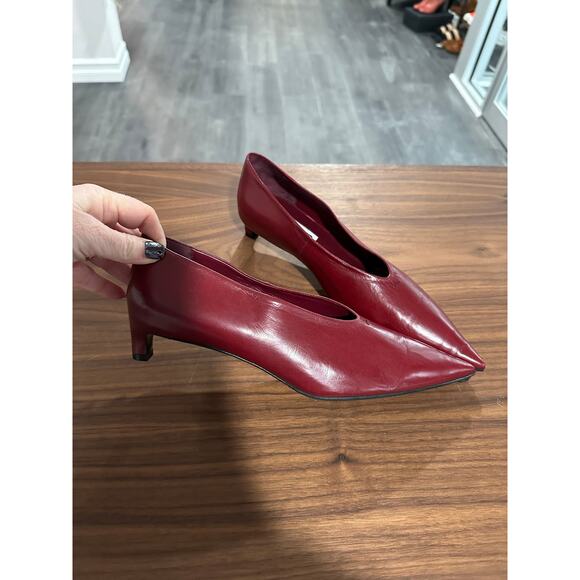 Jil Sander Kitten Heel Leather Pump Size 39(9) - Picture 1 of 11